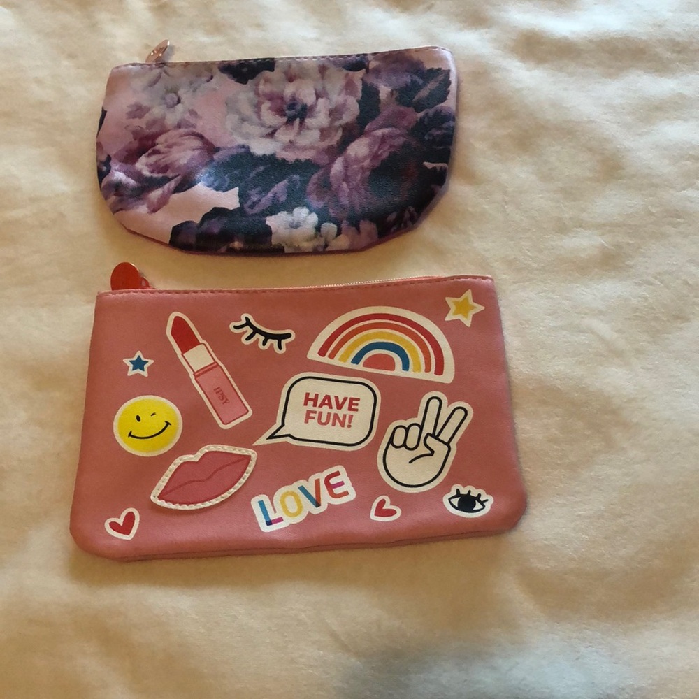 2 small IPSY makeup bags